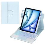 Bao da bàn phím Bluetooth có đèn nền xoay 360 độ với bàn di chuột, Dành cho iPad Pro 11 2025 / 2024, Dành cho iPad 2025 / 2022, Dành cho iPad Air 11 2025 / iPad Pro 11 2022, Dành cho iPad 10.2 2021 / 2019 / iPad Air 3