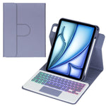 Bao da bàn phím Bluetooth có đèn nền xoay 360 độ với bàn di chuột, Dành cho iPad Pro 11 2025 / 2024, Dành cho iPad 2025 / 2022, Dành cho iPad Air 11 2025 / iPad Pro 11 2022, Dành cho iPad 10.2 2021 / 2019 / iPad Air 3