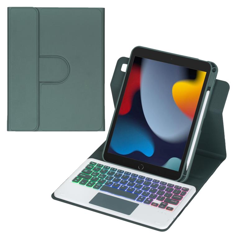 Bao da bàn phím Bluetooth có đèn nền xoay 360 độ với bàn di chuột, Dành cho iPad Pro 11 2025 / 2024, Dành cho iPad 2025 / 2022, Dành cho iPad Air 11 2025 / iPad Pro 11 2022, Dành cho iPad 10.2 2021 / 2019 / iPad Air 3