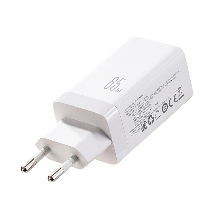 Bộ sạc 65W GaN JOYROOM JR-TG10 3 cổng USB, 2 cổng Type-C kèm cáp Type-C sang Type-C, phích cắm EU, phích cắm UK