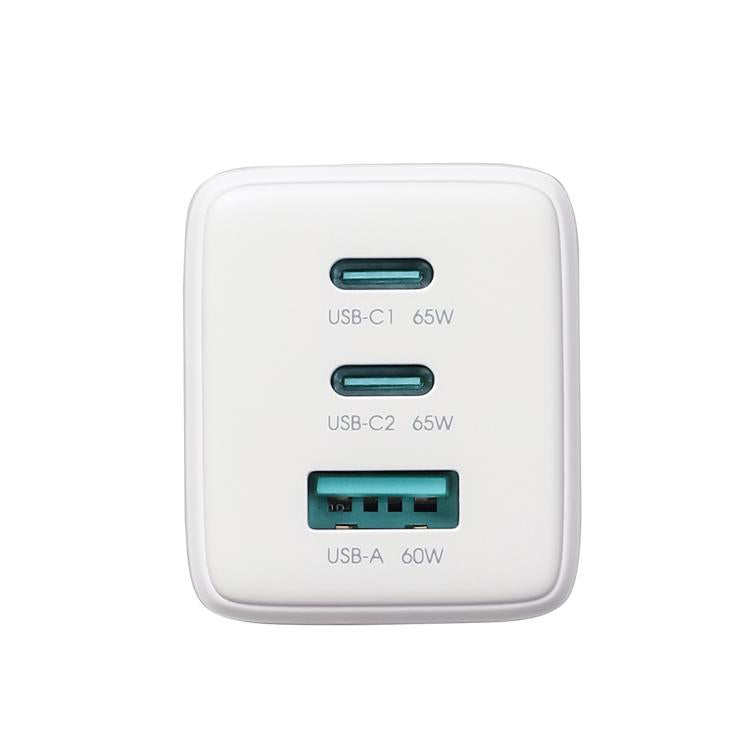 Bộ sạc 65W GaN JOYROOM JR-TG10 3 cổng USB, 2 cổng Type-C kèm cáp Type-C sang Type-C, phích cắm EU, phích cắm UK