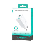 Bộ sạc 65W GaN JOYROOM JR-TG10 3 cổng USB, 2 cổng Type-C kèm cáp Type-C sang Type-C, phích cắm EU, phích cắm UK