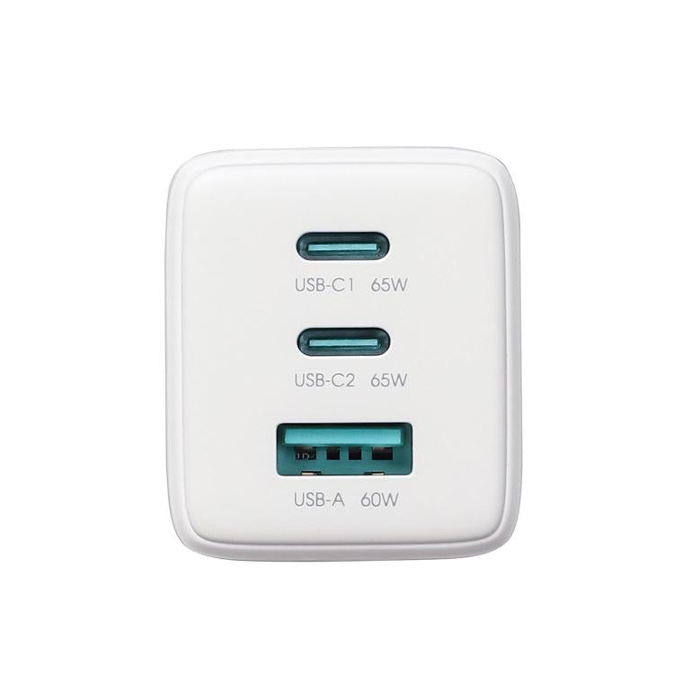 JOYROOM JR-TG10 Sạc GaN 65W 3 cổng USB, 2 cổng Type-C, kèm cáp Type-C sang 8 Pin, phích cắm UK