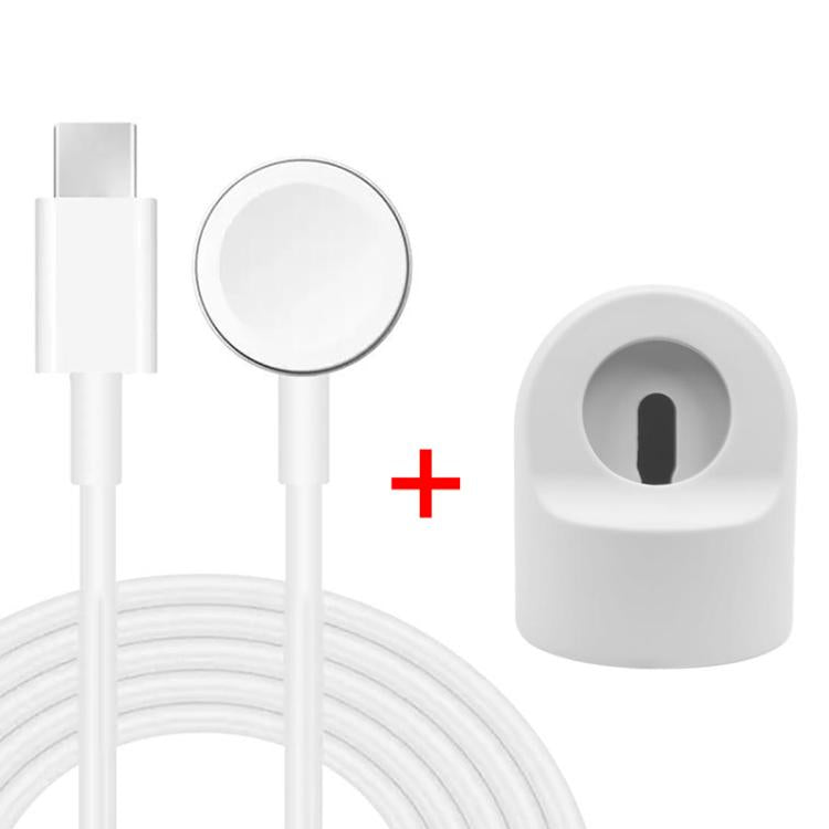 xDfind Giá đỡ sạc silicone và bộ sạc Type-C cho Apple Watch, Silicone+Type-C (Trắng), Silicone+Type-C (Đen)