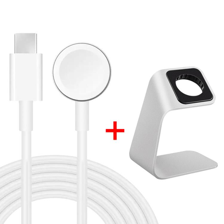 xDfind Giá đỡ sạc hợp kim nhôm và bộ sạc Type-C cho Apple Watch, Hợp kim nhôm+Type-C