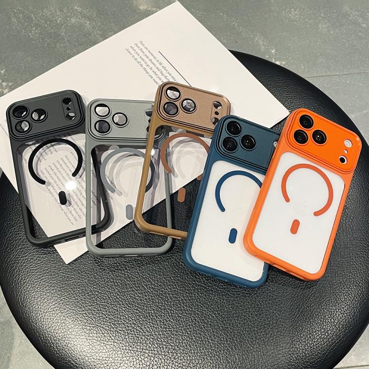 Electroplated Camera Full Coverage Magnetic Transparent Phone Case, For iPhone 17 Pro Max, For iPhone 17 Pro