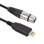 Cáp ghi âm micro USB sang XLR cái US18, 2m, 3m