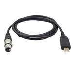 Cáp ghi âm micro USB sang XLR cái US18, 2m, 3m