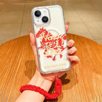 Ốp điện thoại toàn diện nam châm Acrylic hình năm con ngựa kèm dây đeo, dành cho iPhone 13, iPhone 12, iPhone 12 Pro Max, iPhone 12 Pro
