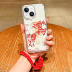 Ốp điện thoại toàn diện nam châm Acrylic hình năm con ngựa kèm dây đeo, dành cho iPhone 13, iPhone 12, iPhone 12 Pro Max, iPhone 12 Pro