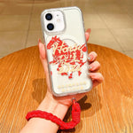 Ốp điện thoại toàn diện nam châm Acrylic hình năm con ngựa kèm dây đeo, dành cho iPhone 13, iPhone 12, iPhone 12 Pro Max, iPhone 12 Pro