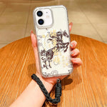 Ốp điện thoại toàn diện nam châm Acrylic hình năm con ngựa kèm dây đeo, dành cho iPhone 13, iPhone 12, iPhone 12 Pro Max, iPhone 12 Pro