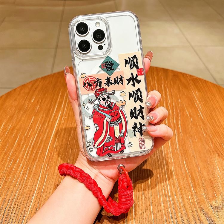 Ốp điện thoại toàn diện nam châm Acrylic hình năm con ngựa kèm dây đeo, dành cho iPhone 13, iPhone 12, iPhone 12 Pro Max, iPhone 12 Pro