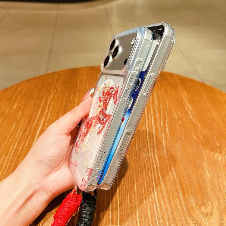 Ốp điện thoại toàn diện nam châm Acrylic hình năm con ngựa kèm dây đeo, dành cho iPhone 13, iPhone 12, iPhone 12 Pro Max, iPhone 12 Pro