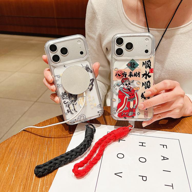 Ốp điện thoại toàn diện nam châm Acrylic hình năm con ngựa kèm dây đeo, dành cho iPhone 13, iPhone 12, iPhone 12 Pro Max, iPhone 12 Pro