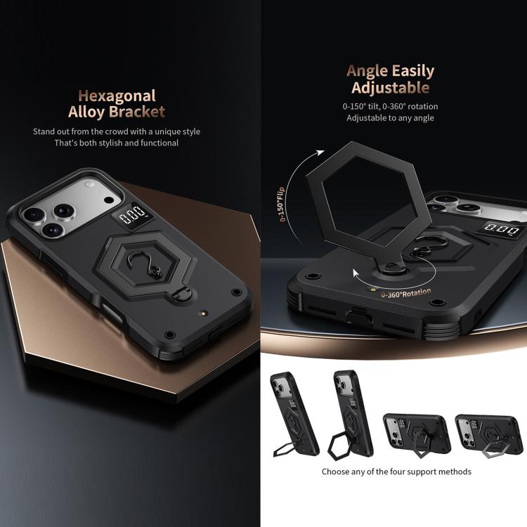 Ốp lưng điện thoại có nam châm hình lục giác kiêm giá đỡ cân điện tử, dành cho iPhone 17 Pro Max, iPhone 17 Pro, iPhone 17, iPhone Air, iPhone 16 Pro Max, iPhone 16 Pro
