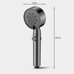 Đầu vòi sen điều chỉnh áp suất 5 mức di động kèm nút dừng nước một chạm
