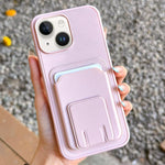 Square Folding Card Bag Holder Phone Case, For iPhone 14 Plus, For iPhone 14, For iPhone 14 Pro, For iPhone 14 Pro Max, For iPhone 13 Pro Max, For iPhone 13 Pro