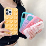Ốp lưng điện thoại trong suốt lấp lánh có cốc hút hình trái tim, dành cho iPhone 14, iPhone 14 Pro Max, iPhone 13
