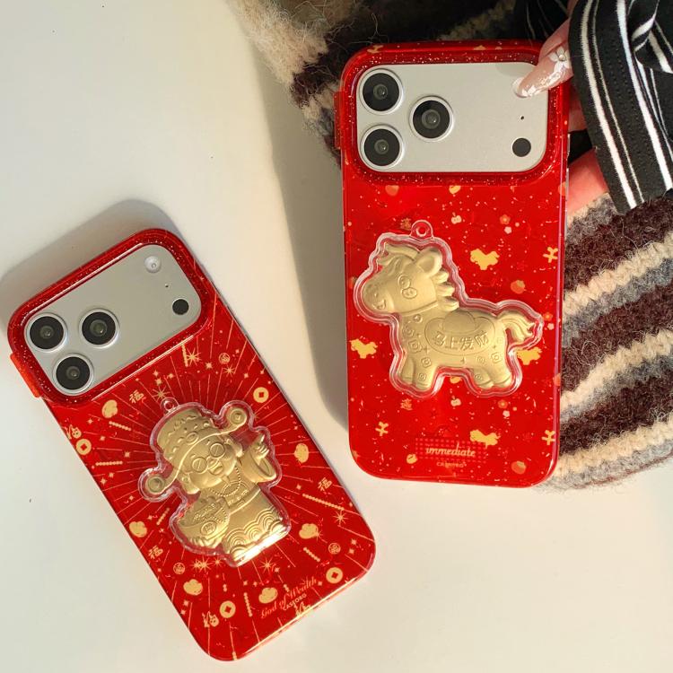 Ốp lưng điện thoại họa tiết truyền thống may mắn Tết Nguyên Đán Trung Quốc PC + TPU, dành cho iPhone 17 Pro Max, iPhone 17 Pro