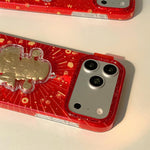 Ốp lưng điện thoại họa tiết truyền thống may mắn Tết Nguyên Đán Trung Quốc PC + TPU, dành cho iPhone 17 Pro Max, iPhone 17 Pro