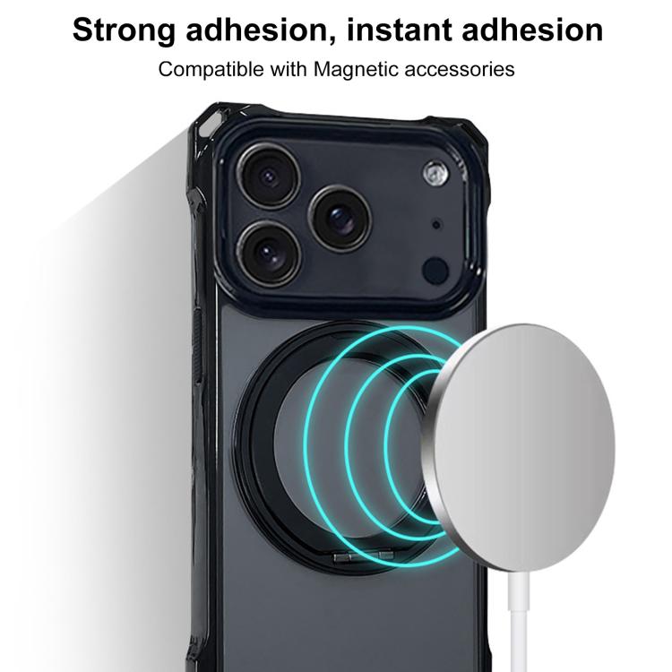 Ốp lưng điện thoại có chân đế xoay XDcase với bốn góc có lỗ nam châm, không kèm dây đeo, dành cho iPhone 17 Pro Max, iPhone 17 Pro
