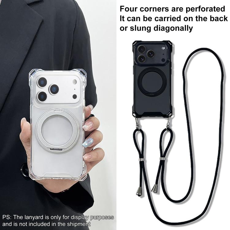 Ốp lưng điện thoại có chân đế xoay XDcase với bốn góc có lỗ nam châm, không kèm dây đeo, dành cho iPhone 17 Pro Max, iPhone 17 Pro