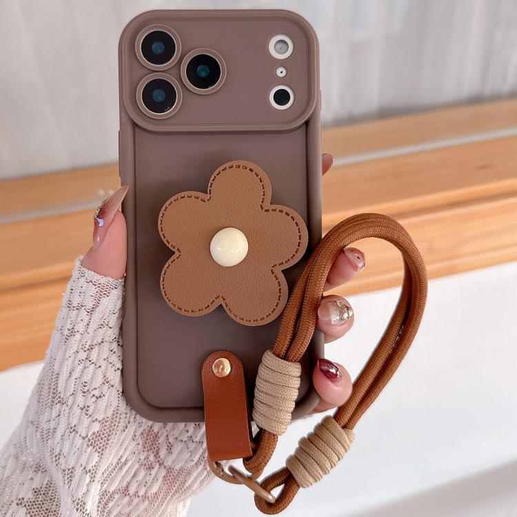 Ốp lưng điện thoại TPU có giá đỡ hoa kèm dây đeo khóa PU, dành cho iPhone 17 Pro Max, iPhone 17 Pro, iPhone 17, iPhone Air, iPhone 16 Pro Max, iPhone 16 Pro, iPhone 16, iPhone 15 Pro Max, iPhone 15 Pro, iPhone 15, iPhone 1...
