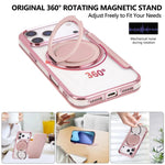 Ốp lưng điện thoại da thuần chay mạ nam châm siêu mỏng có giá đỡ xoay, dành cho iPhone 17e / 16e, iPhone 17 Pro Max, iPhone 17 Pro, iPhone 17, iPhone Air, iPhone 16 Pro Max