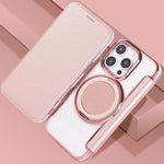 Ốp lưng điện thoại da thuần chay mạ nam châm siêu mỏng có giá đỡ xoay, dành cho iPhone 16 Pro, iPhone 16 Plus, iPhone 16, iPhone 15 Pro Max, iPhone 15 Pro, iPhone 15 Plus / 14 Plus