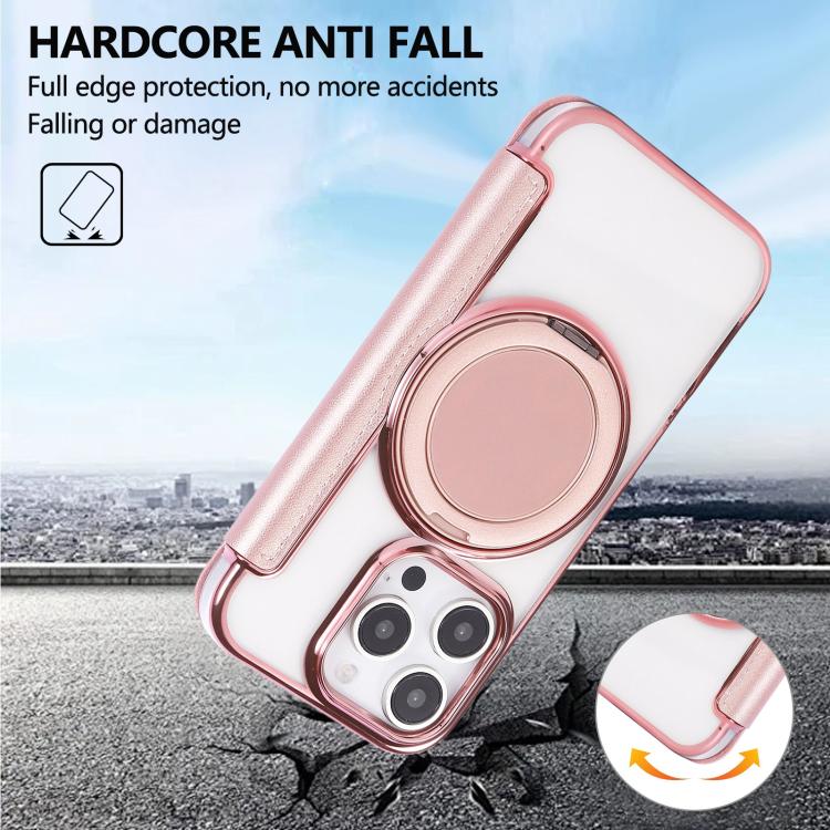 Ốp lưng điện thoại da thuần chay mạ nam châm siêu mỏng có giá đỡ xoay, dành cho iPhone 16 Pro, iPhone 16 Plus, iPhone 16, iPhone 15 Pro Max, iPhone 15 Pro, iPhone 15 Plus / 14 Plus