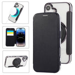 Ốp lưng điện thoại da thuần chay mạ nam châm siêu mỏng có giá đỡ xoay, dành cho iPhone 16 Pro, iPhone 16 Plus, iPhone 16, iPhone 15 Pro Max, iPhone 15 Pro, iPhone 15 Plus / 14 Plus