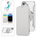 Ốp lưng điện thoại da thuần chay mạ nam châm siêu mỏng có giá đỡ xoay, dành cho iPhone 16 Pro, iPhone 16 Plus, iPhone 16, iPhone 15 Pro Max, iPhone 15 Pro, iPhone 15 Plus / 14 Plus
