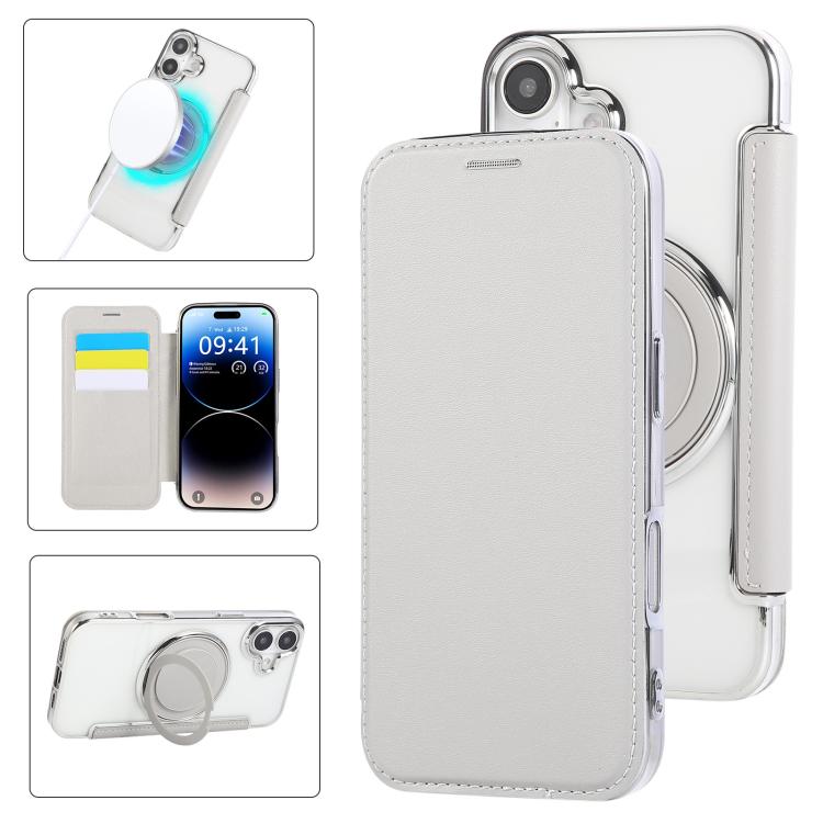 Ốp lưng điện thoại da thuần chay mạ nam châm siêu mỏng có giá đỡ xoay, dành cho iPhone 16 Pro, iPhone 16 Plus, iPhone 16, iPhone 15 Pro Max, iPhone 15 Pro, iPhone 15 Plus / 14 Plus