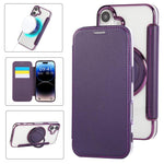 Ốp lưng điện thoại da thuần chay mạ nam châm siêu mỏng có giá đỡ xoay, dành cho iPhone 16 Pro, iPhone 16 Plus, iPhone 16, iPhone 15 Pro Max, iPhone 15 Pro, iPhone 15 Plus / 14 Plus