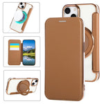 Ốp điện thoại da thuần chay mạ nam châm xoay siêu mỏng, dành cho iPhone 15, dành cho iPhone 14 / 13, dành cho iPhone 14 Pro, dành cho iPhone 14 Pro Max, dành cho iPhone 13 Pro Max, dành cho iPhone 13 Pro