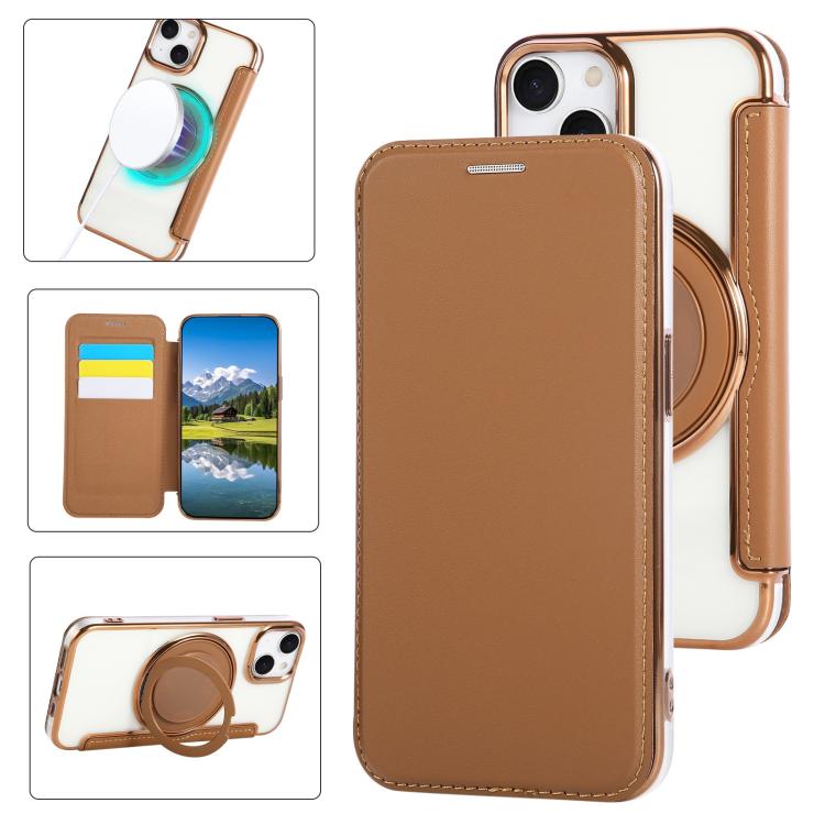 Ốp điện thoại da thuần chay mạ nam châm xoay siêu mỏng, dành cho iPhone 15, dành cho iPhone 14 / 13, dành cho iPhone 14 Pro, dành cho iPhone 14 Pro Max, dành cho iPhone 13 Pro Max, dành cho iPhone 13 Pro