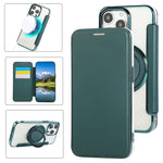 Ốp điện thoại da thuần chay mạ nam châm xoay siêu mỏng, dành cho iPhone 15, dành cho iPhone 14 / 13, dành cho iPhone 14 Pro, dành cho iPhone 14 Pro Max, dành cho iPhone 13 Pro Max, dành cho iPhone 13 Pro