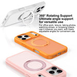 Ốp lưng điện thoại giáp nam châm chống bẩn thân thiện với da có giá đỡ xoay, dành cho iPhone 17 Pro Max, iPhone 17 Pro