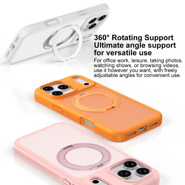 Ốp lưng điện thoại giáp nam châm chống bẩn thân thiện với da có giá đỡ xoay, dành cho iPhone 17 Pro Max, iPhone 17 Pro