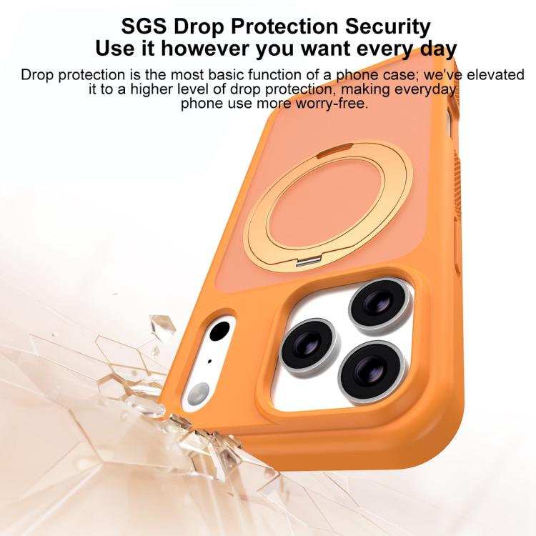 Ốp lưng điện thoại giáp nam châm chống bẩn thân thiện với da có giá đỡ xoay, dành cho iPhone 17 Pro Max, iPhone 17 Pro