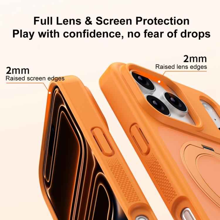 Ốp lưng điện thoại giáp nam châm chống bẩn thân thiện với da có giá đỡ xoay, dành cho iPhone 17 Pro Max, iPhone 17 Pro