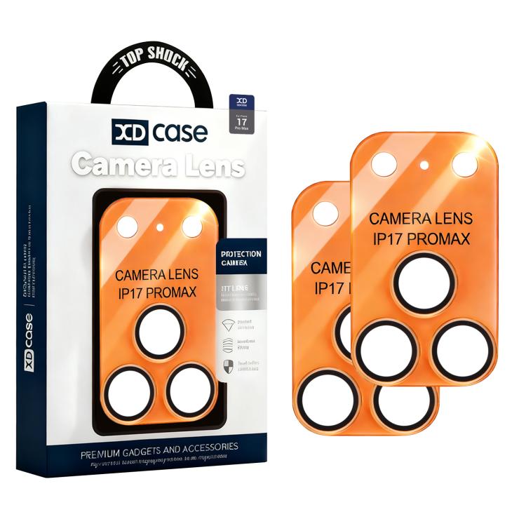 XDcase 2 miếng Bảo Vệ Ống Kính Camera Acrylic Mờ Trong Suốt Tích Hợp, Dành cho iPhone 17 Pro Max, Dành cho iPhone 17 Pro