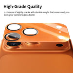 XDcase 2 miếng Bảo Vệ Ống Kính Camera Acrylic Mờ Trong Suốt Tích Hợp, Dành cho iPhone 17 Pro Max, Dành cho iPhone 17 Pro