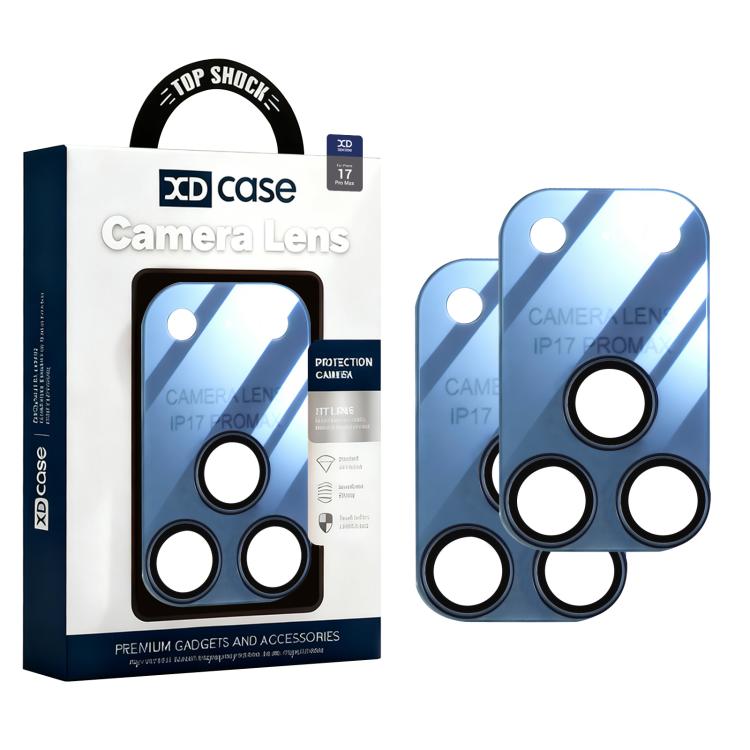 XDcase 2 miếng Bảo Vệ Ống Kính Camera Acrylic Mờ Trong Suốt Tích Hợp, Dành cho iPhone 17 Pro Max, Dành cho iPhone 17 Pro