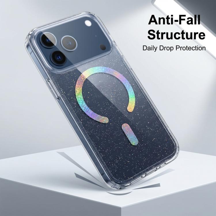 Ốp lưng điện thoại TPU nam châm lấp lánh, dành cho iPhone 17 Pro Max, iPhone 17 Pro