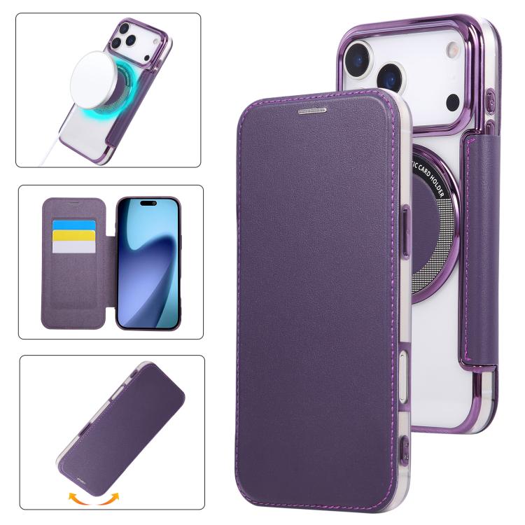 Ốp lưng điện thoại da thuần chay mạ nam châm siêu mỏng, dành cho iPhone 17 Pro Max, iPhone 17 Pro, iPhone 17, iPhone Air, iPhone 16e, iPhone 16 Pro Max