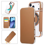 Ốp lưng điện thoại da thuần chay mạ nam châm siêu mỏng, dành cho iPhone 17 Pro Max, iPhone 17 Pro, iPhone 17, iPhone Air, iPhone 16e, iPhone 16 Pro Max