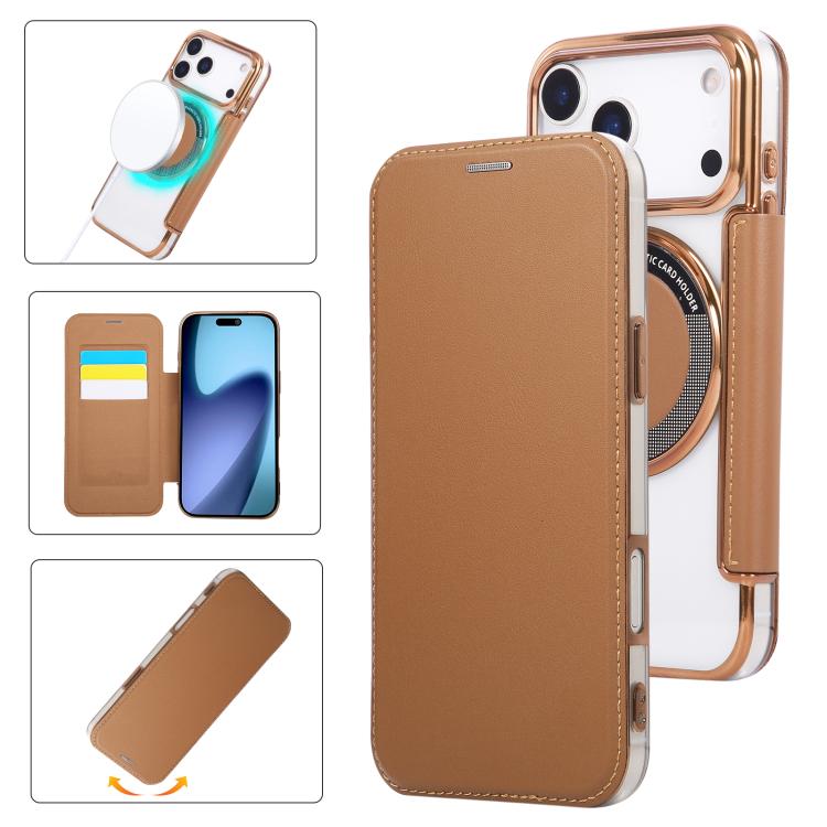 Ốp lưng điện thoại da thuần chay mạ nam châm siêu mỏng, dành cho iPhone 17 Pro Max, iPhone 17 Pro, iPhone 17, iPhone Air, iPhone 16e, iPhone 16 Pro Max