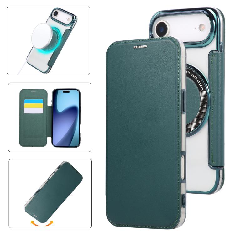 Ốp lưng điện thoại da thuần chay mạ nam châm siêu mỏng, dành cho iPhone 17 Pro Max, iPhone 17 Pro, iPhone 17, iPhone Air, iPhone 16e, iPhone 16 Pro Max